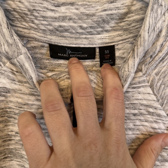 Marc Anthony Men's 1/4 Zip Pullover Sweater Slim Fit Light Gray Heathered M - Picture 3 of 8